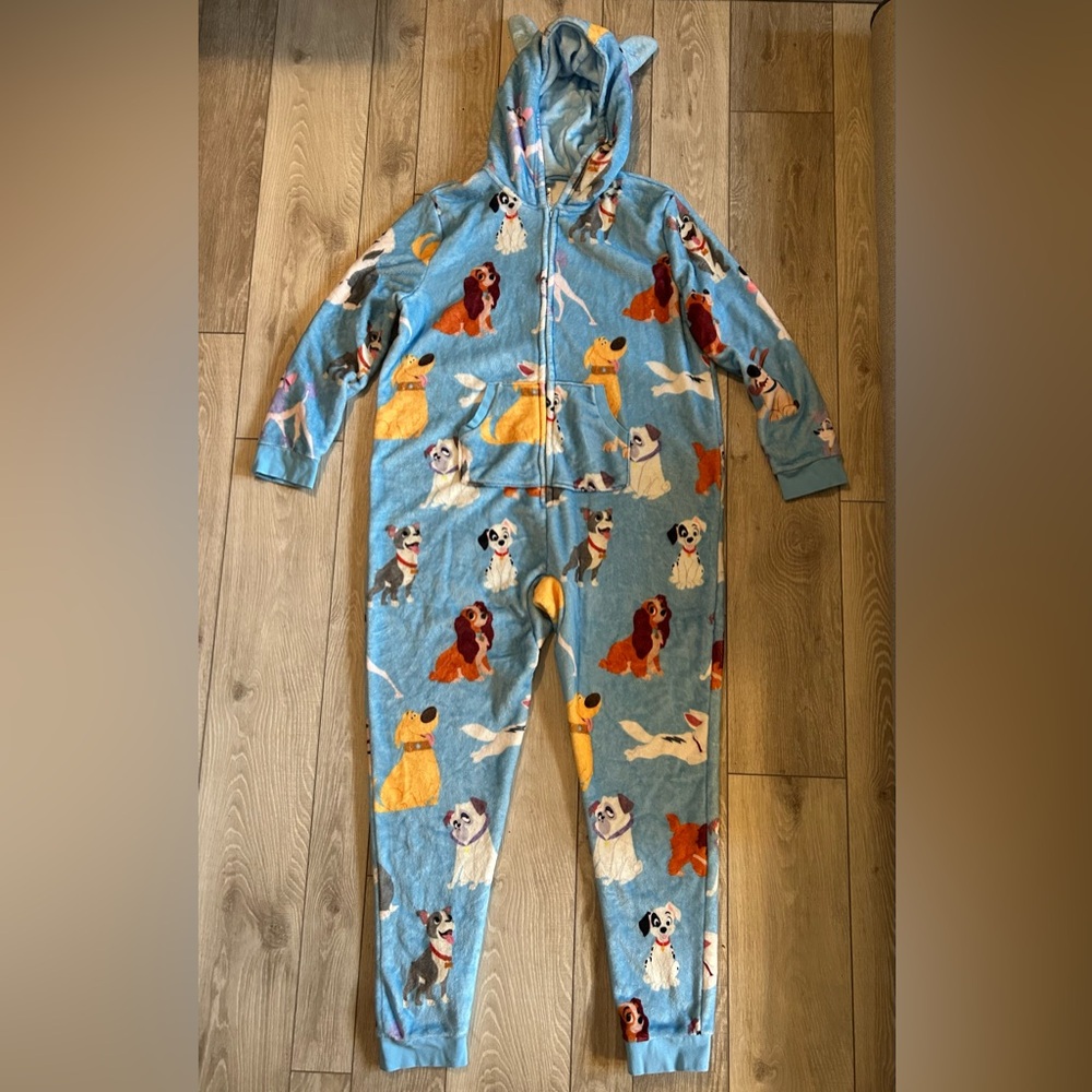 Disney Pixar Store Disney Dogs Pajama Hooded One-Piece-Women Jumpsuit-Romper -XL